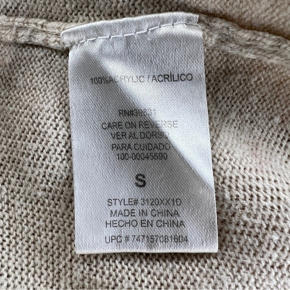 SMALL SEQUIN HEARTS BEIGE SWEATER LONG SLEEVE KNIT DRESS  NEUTRAL JUNIORS - Picture 8 of 9